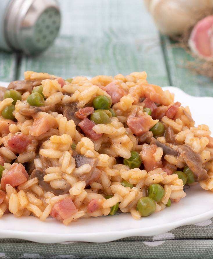 Risotto alla boscaiola cremoso e prelibato Pomi Italia