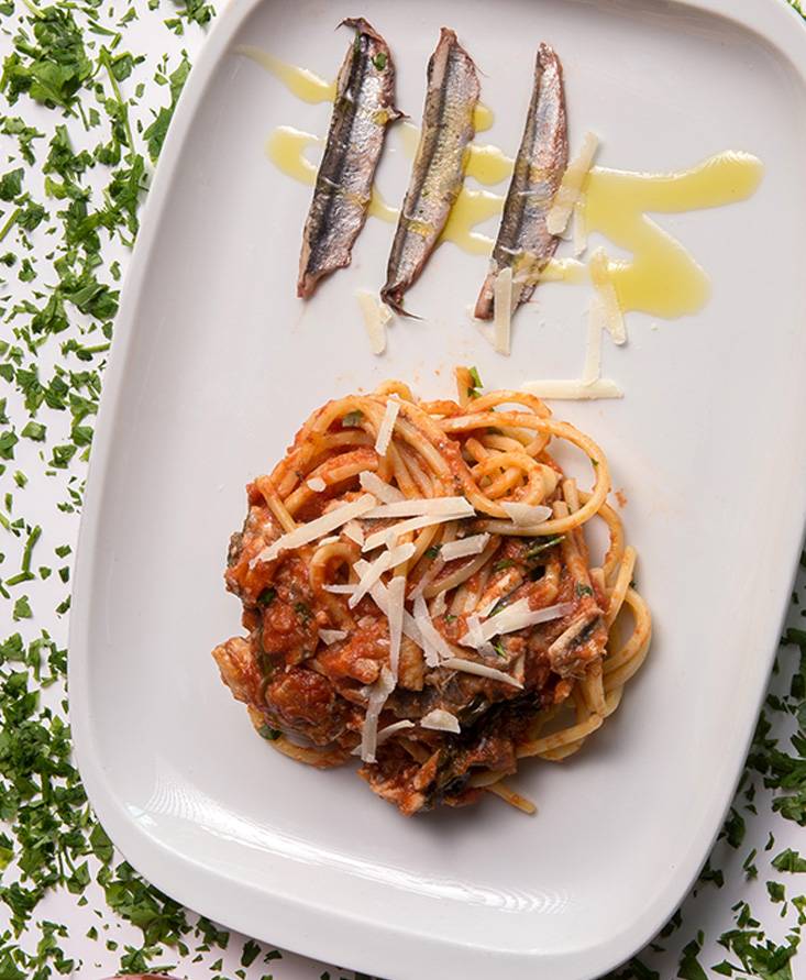 Vermicelli con alici e pecorino