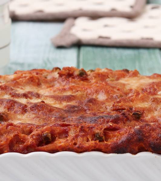 Lasagne carciofi e piselli