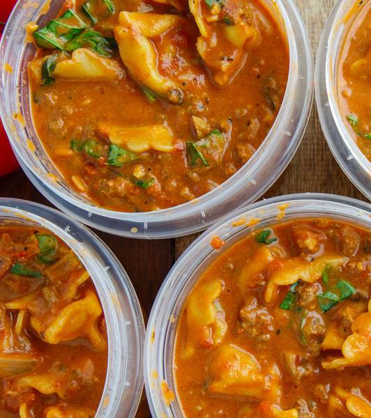 Beefy Tortellini Tomato Soup