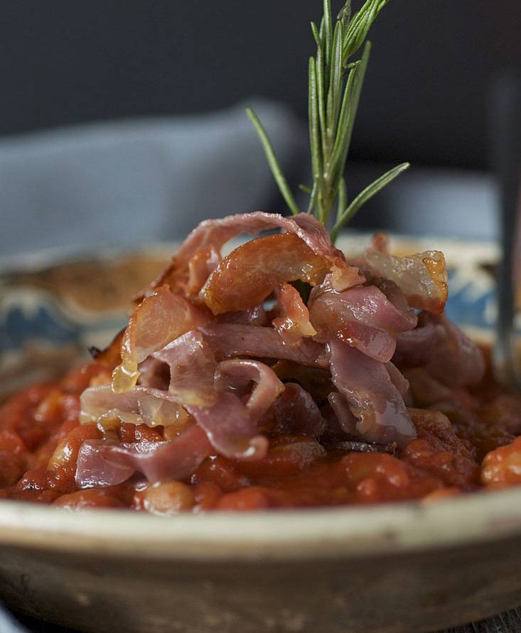 Haricots Borlotti "all’uccelletto" au parfum de Parme