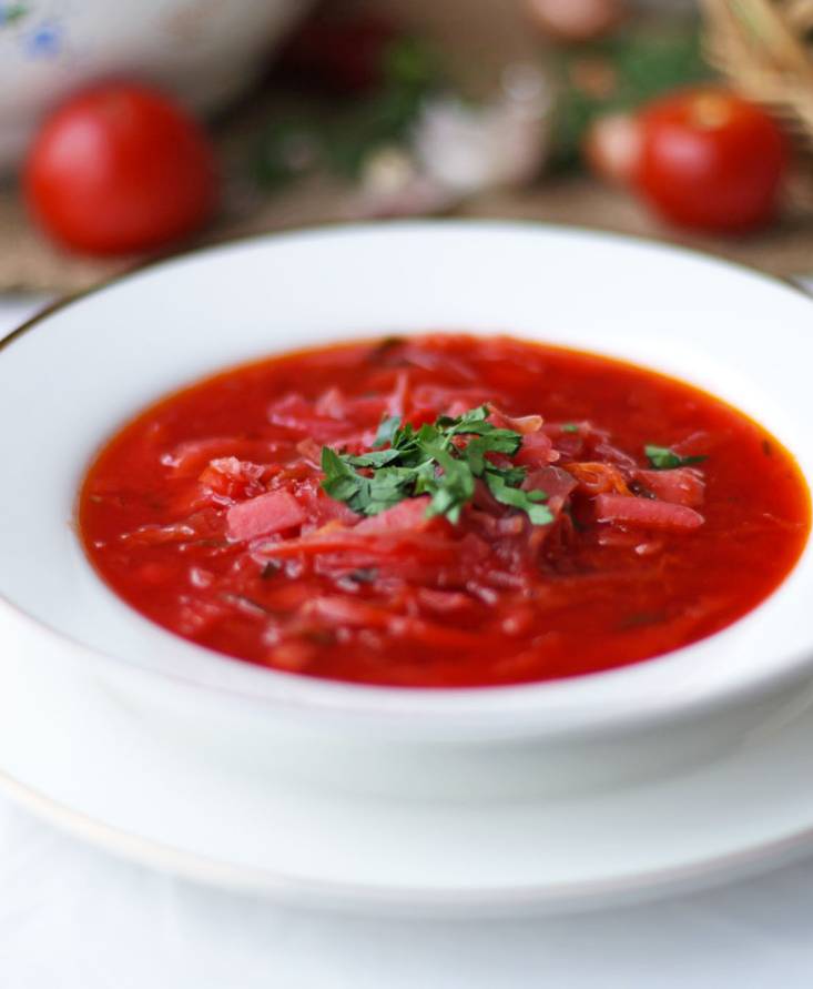 БОРЩ НА МЯСНОМ БУЛЬОНЕ