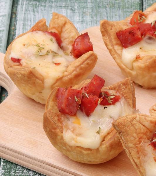 Cestini di sfoglia alla diavola