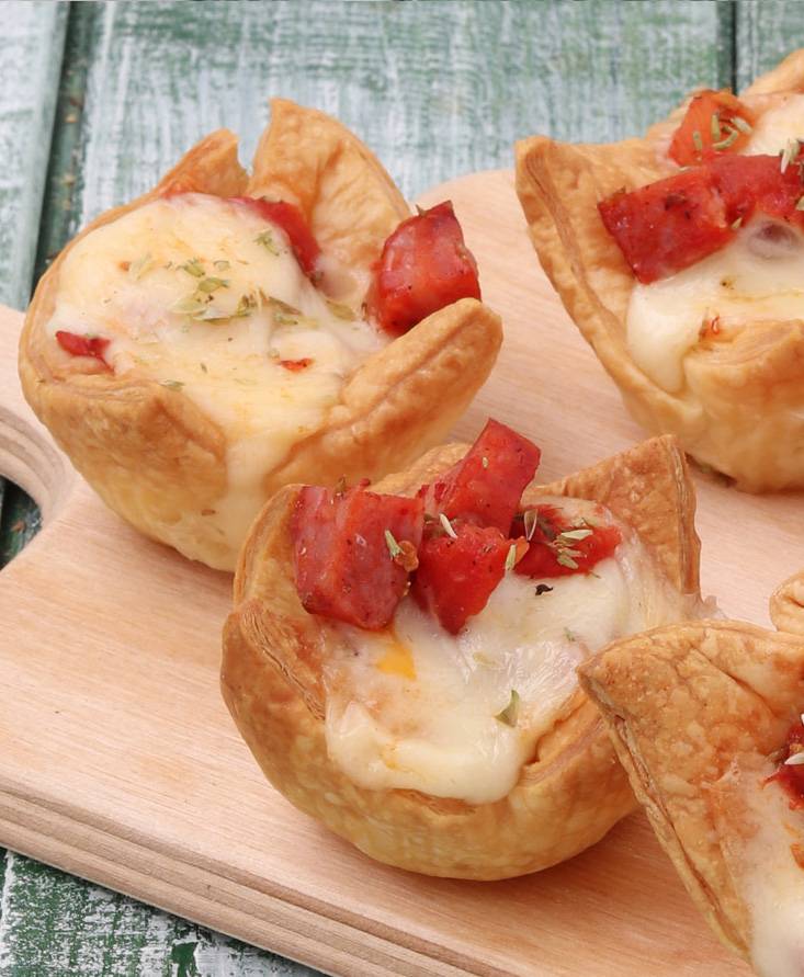 Cestini di sfoglia alla diavola