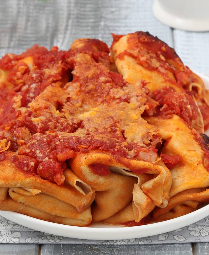 Crepes all’amatriciana