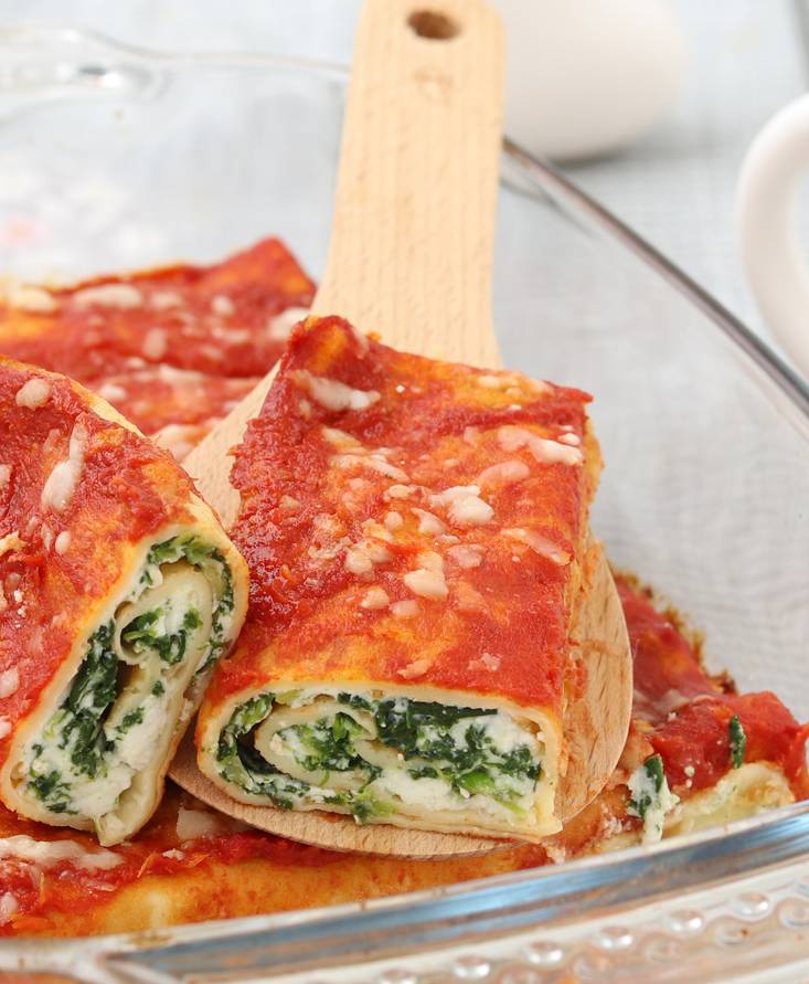 Crepes ricotta e spinaci