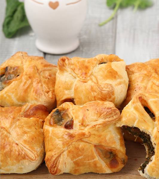 Fagottini di sfoglia di spinaci