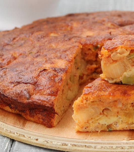 Frittata di porri al forno