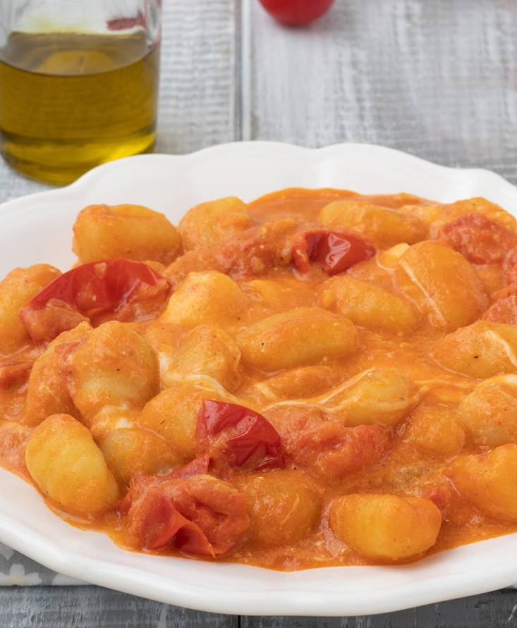 Ricetta Gnocchi al Pomodoro con Burrata