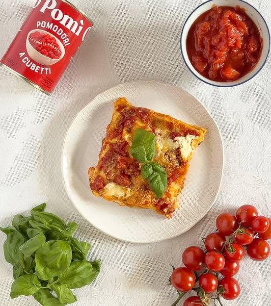 Lasagne estive al pomodoro e basilico