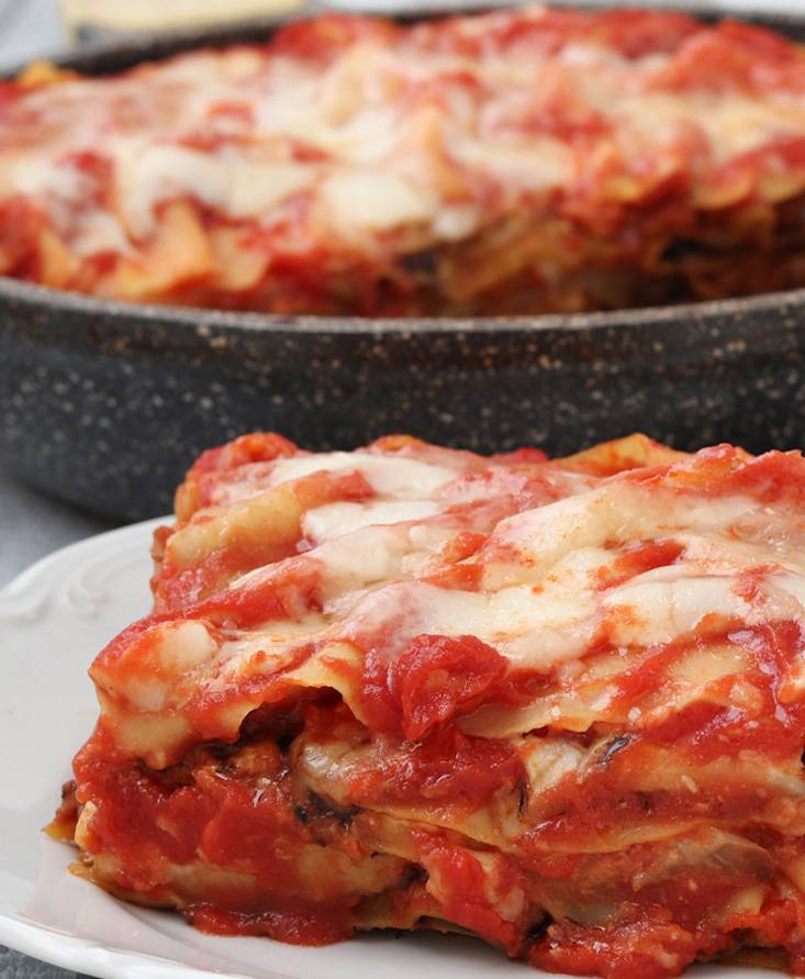 Lasagne in padella alle melanzane