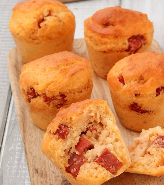Muffin al salame piccante