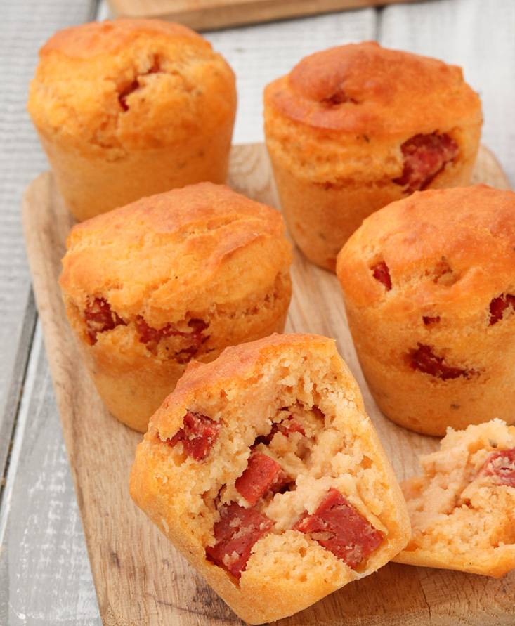 Muffin al salame piccante