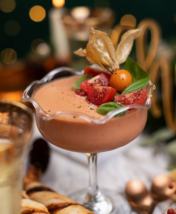 Tomato Panna Cotta with Tomato Crisp Sticks