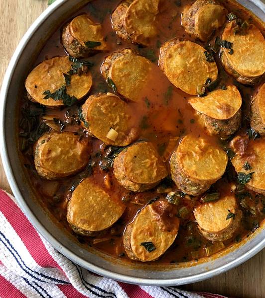 מתכון מפרום תפוחי אדמה במילוי בשר  / עז תלם