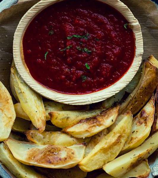 patate croccanti con salsa agrodolce