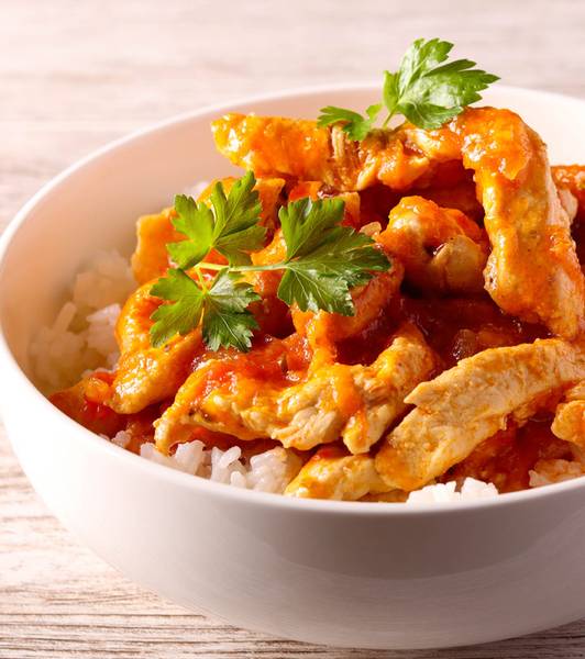 Spezzatino di pollo con riso Basmati