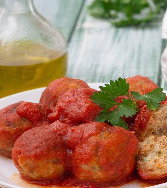 Polpette di pane al sugo