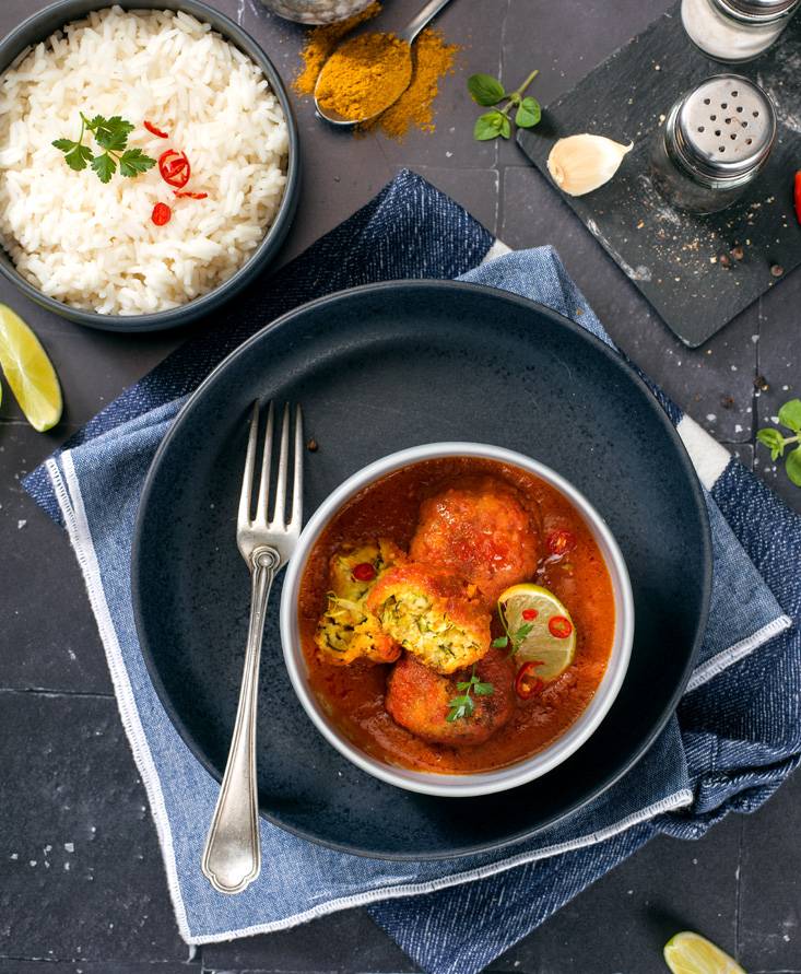 Polpette di pane e zucchine al curry
