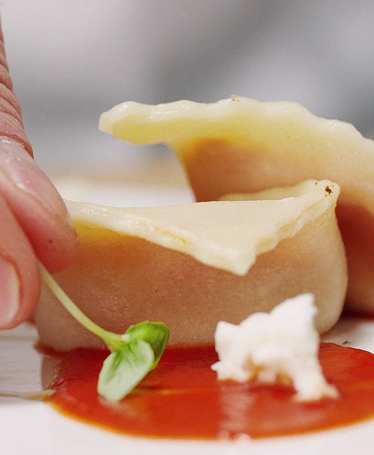 カプレーゼのラビオリ