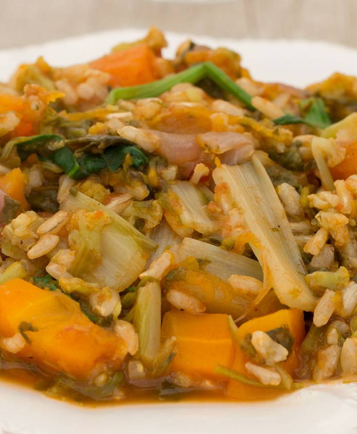 Riso integrale alle verdure
