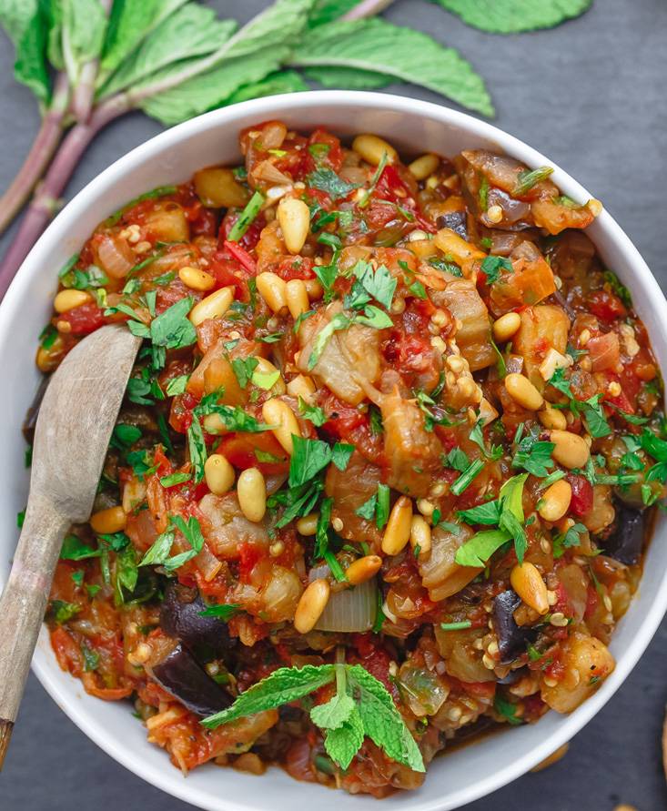 Roasted Eggplant Bruschetta