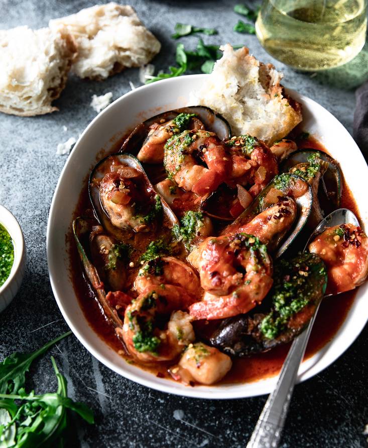 Spicy Tomato Seafood Stew