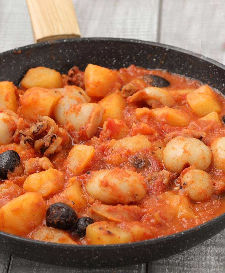 Seppie con patate e olive