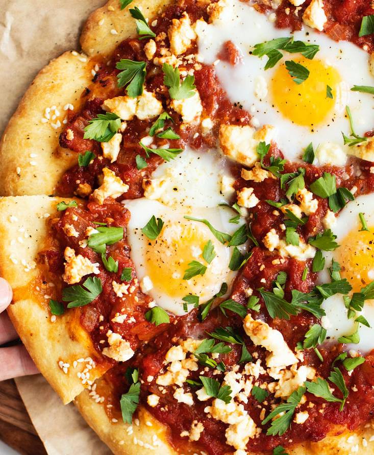 Shakshuka Breakfast Pizza