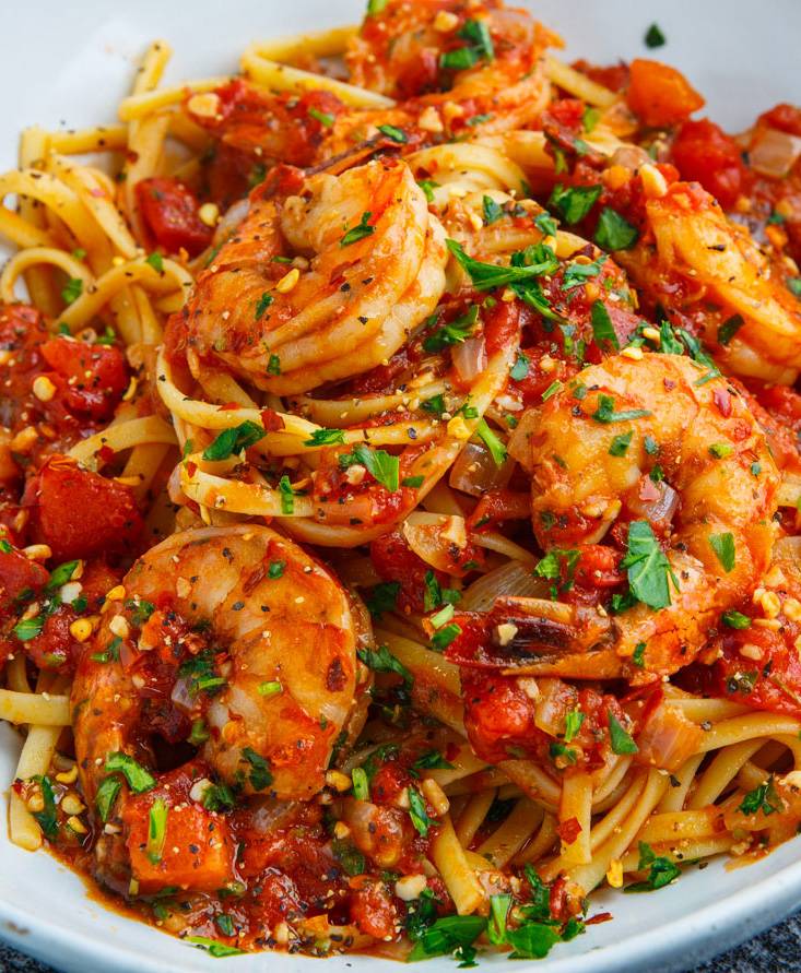 Spicy Garlic Shrimp Pasta