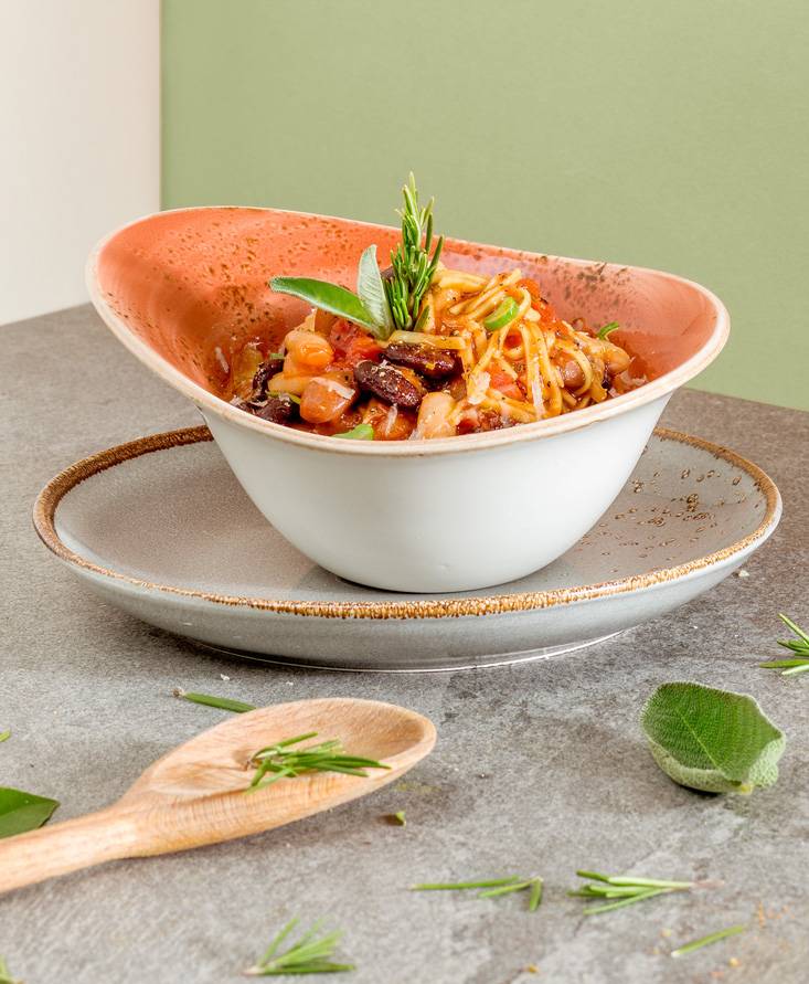 Taglierini et haricots