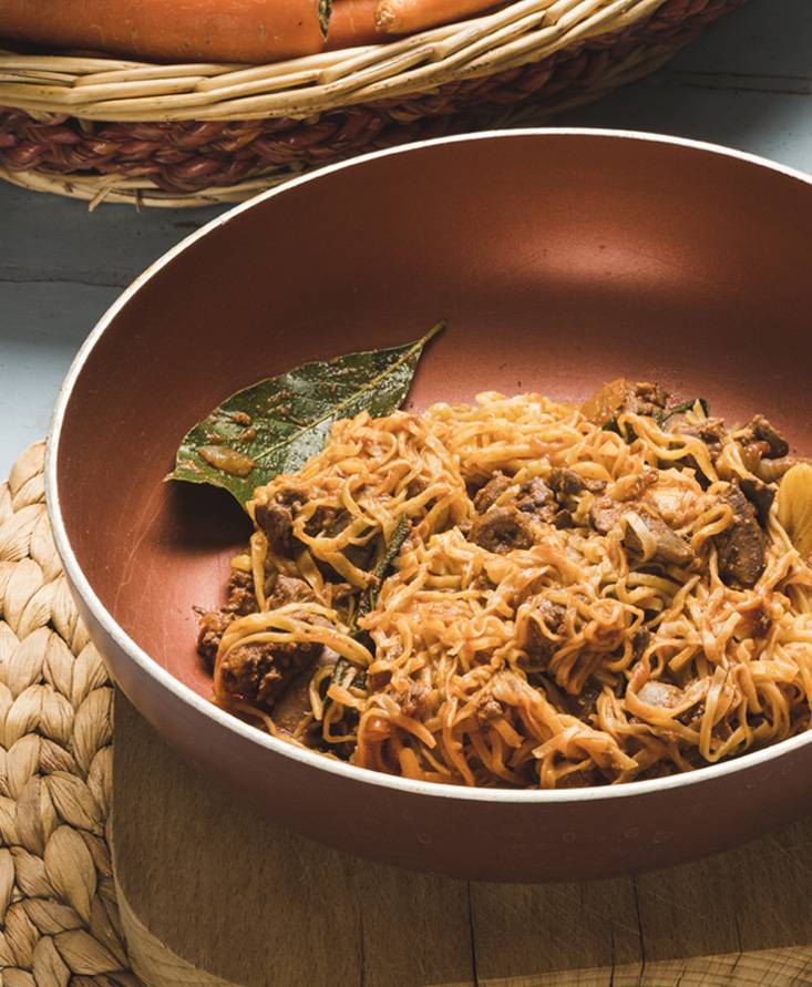 Tagliolini al ragù di fegatini