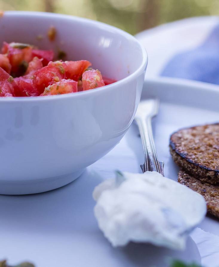 Tartarre di pomodoro con ricotta fresca