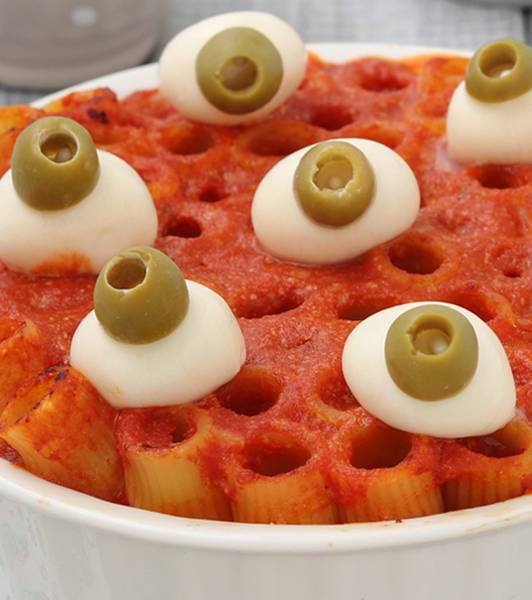 Timballo di maccheroni di halloween