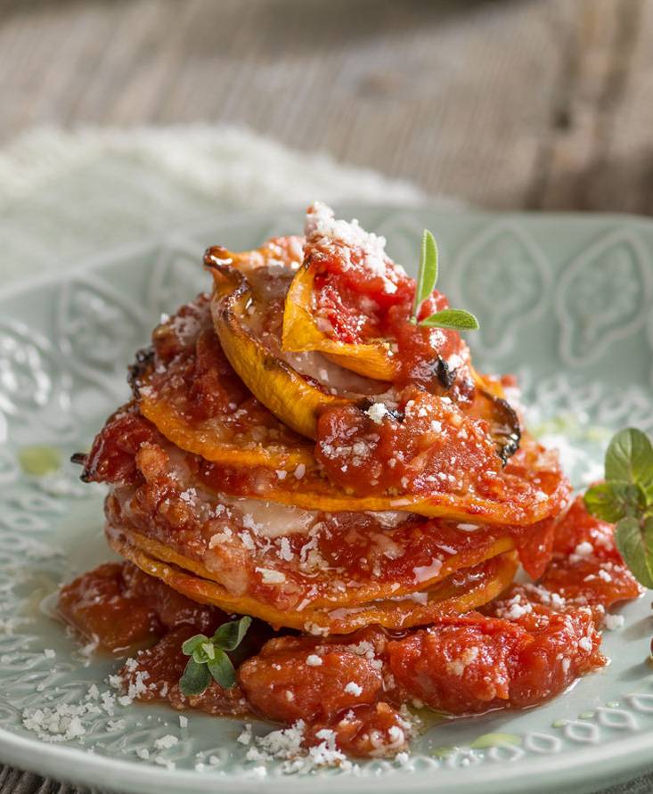 Torreta de calabaza a la parmesana