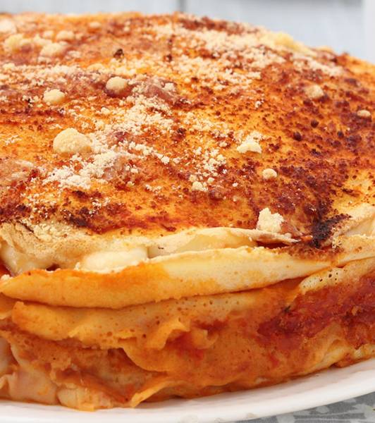 Torta di crepes salate