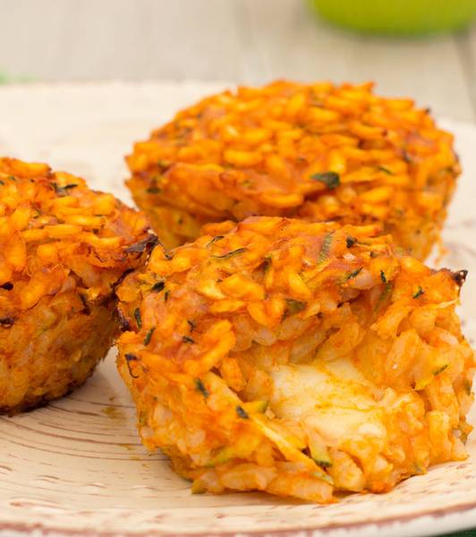 Tortini di riso pomodoro e zucchine