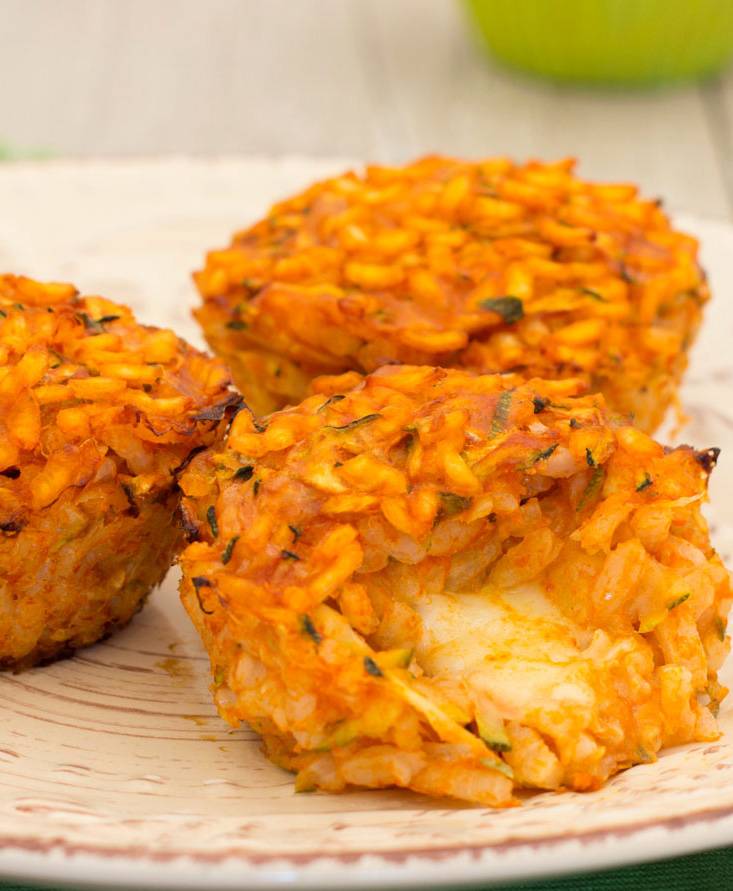 Tortini di riso pomodoro e zucchine