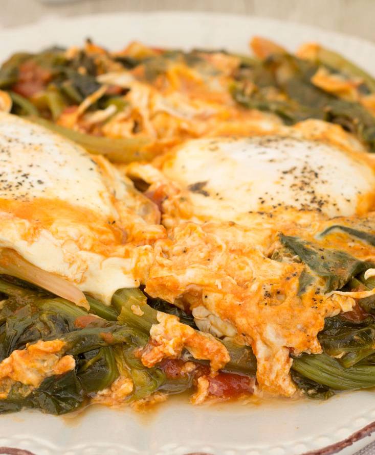 Uova con gli spinaci