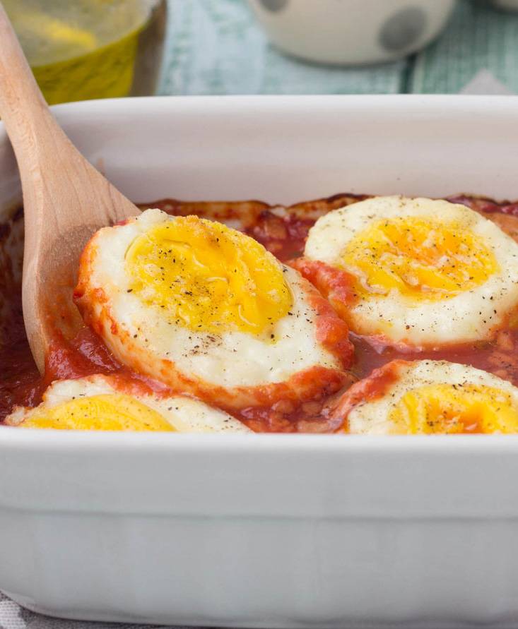 Uova sode al forno