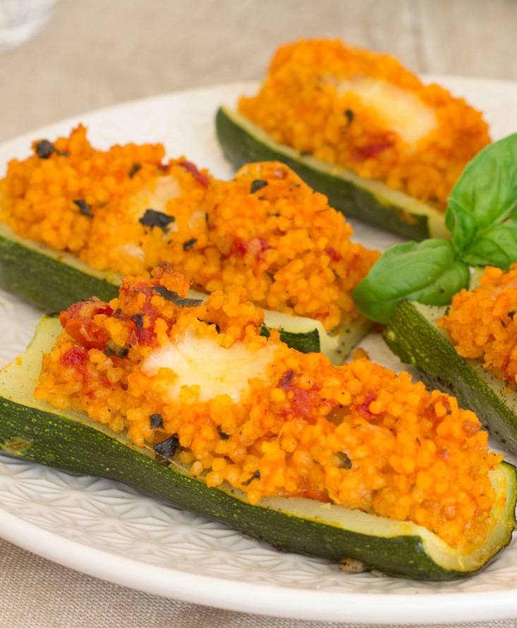 Zucchine ripiene di cous cous