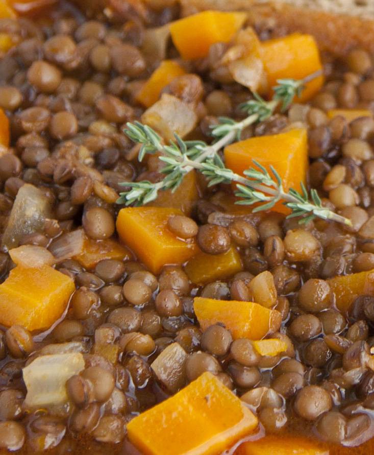 Zuppa di lenticchie di Esau' per vegetariani
